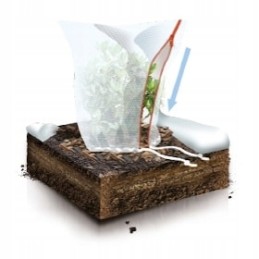 Agrotekstilė, dviejų sluoksnių apsauginis gaubtas plius 90cm x 130cm agrimpex