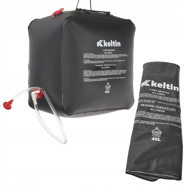 Solar camping shower, field, travel, 40l, keltin, k00401