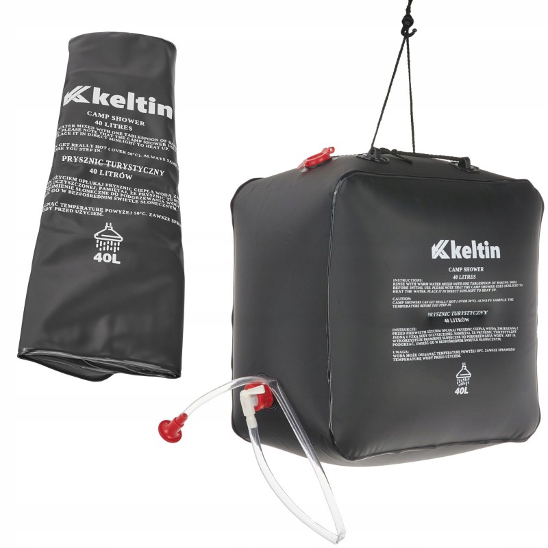 Solar camping shower, field, travel, 40l, keltin, k00401