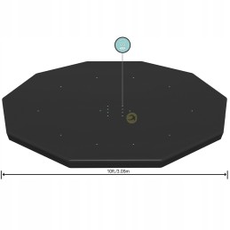 Apvalus užvalkalas 305 cm rėmo baseinui 58036