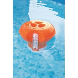 Baseino cheminių medžiagų dozatorius su plūduriuojančiu termometru „du viename“.
