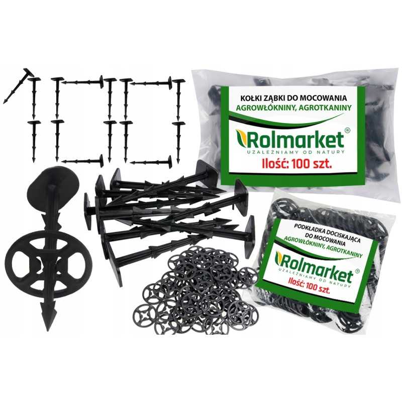 Profesionalūs kaiščiai su dantukais agrotekstilei, agrotekstilei ir geotekstilei tvirtinti, 12 cm midi kam100r 100 vnt + pod100r