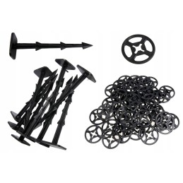 Profesionalūs kaiščiai su dantukais agrotekstilei, agrotekstilei ir geotekstilei tvirtinti, 12 cm midi kam100r 100 vnt + pod100r