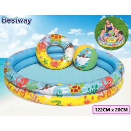 Pripučiamas irklavimo baseinas su kamuoliu bestway 51124