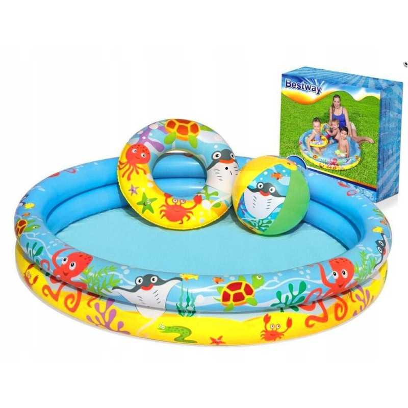 Bestway 51124 rinkinys su baseinu ir vinilo kamuoliuku