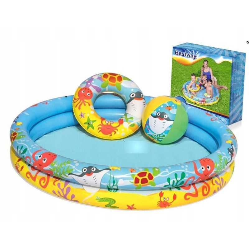 Bestway 51124 rinkinys su baseinu ir vinilo kamuoliuku