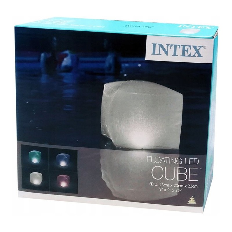 Ujuv LED-kuubiklamp värvimuutusega intex 28694