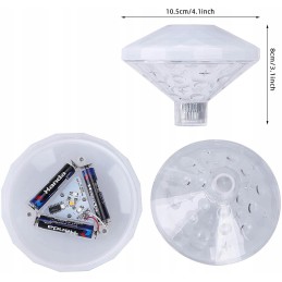 Baseino lempa su 7 LED RGB apšvietimu, maitinama baterijomis