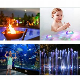 Baseino apšvietimo lempa, 7 režimai, 7 LED, atsparus vandeniui