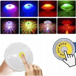 Basseini valgustuslamp, 7 režiimi, 7 LED-i, veekindel