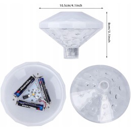Baseino apšvietimo lempa, 7 režimai, 7 LED, atsparus vandeniui