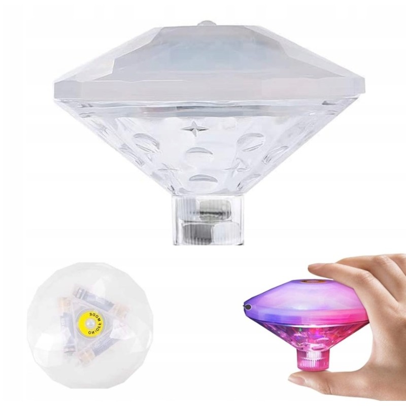 7LED peldošā lampa, RGB krāsas, peldbaseina strūklaka