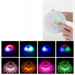 7LED plaukiojanti lempa, RGB spalvos, baseino fontanas