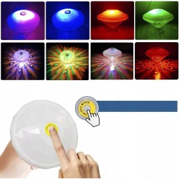 RGB baseina lampa vannai, 7 režīmi, 3 baterijas