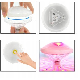 RGB basseinilamp vannile, 7 režiimi, 3 patareid