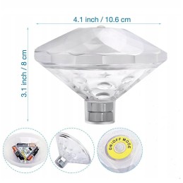 RGB baseino lempa voniai, 7 režimai, 3 baterijos