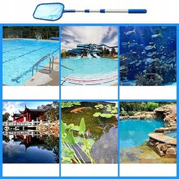 Tinklelis teleskopiniams baseinams, baseino tinklas su teleskopine meškere, nusileidimo tinklas