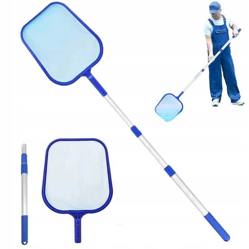 Baseino tinklas, kolektorius, baseino tinklas, teleskopinis stulpas, 136 cm