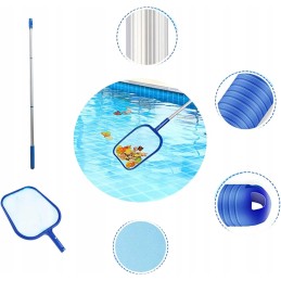 Baseino tinklas, kolektorius, baseino tinklas, teleskopinis stulpas, 136 cm