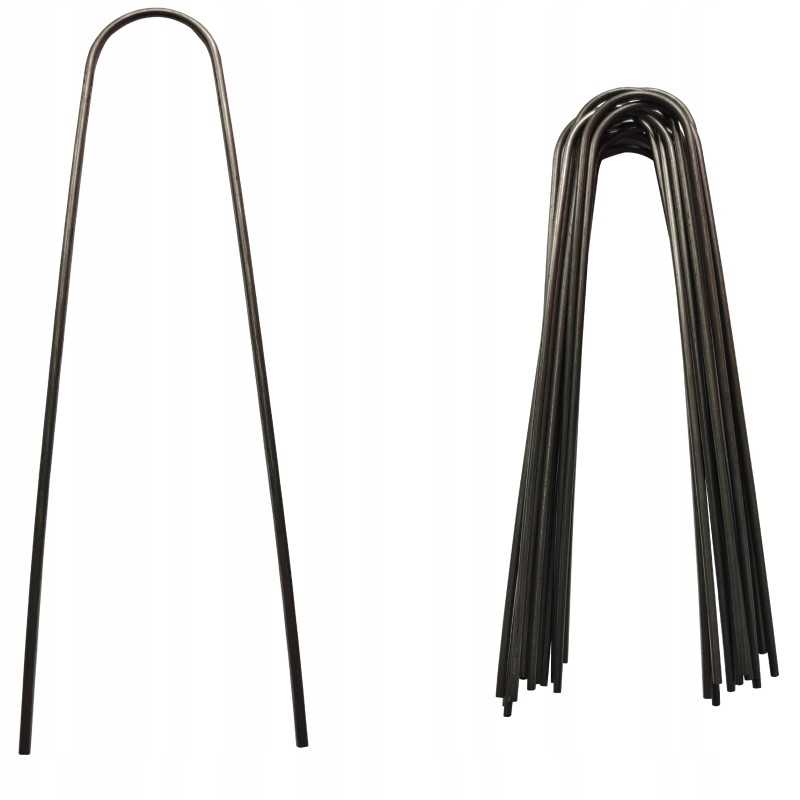 Metaliniai smeigtukai įvairių tipų agrotekstilei, agrotekstilei ir geotekstilei tvirtinti prie žemės, taip pat smeigtukai kurmių