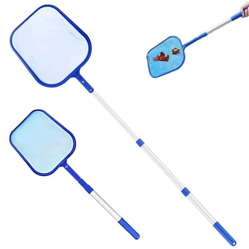 Tinklinis filtras vandens baseinų valymui su 136 cm strypu