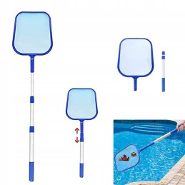 Baseino lapų skimmeris plono tinklelio baseino tinklas su teleskopiniu aliuminio stulpu