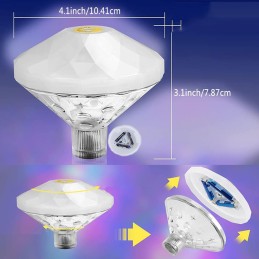 Pool light 7 modes led 36h ip68 party bath