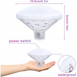 Pool light 7 modes led 36h ip68 party bath