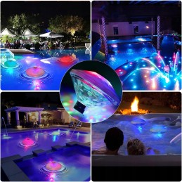 Pool light 7 modes led 36h ip68 party bath