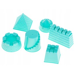 Smėlio priedai, kibiras, pastelinės formos