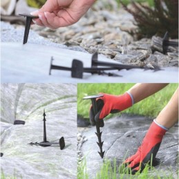 Smeigtukai, antgaliai, kaiščiai agrotekstilei, 20 cm, 50 vnt