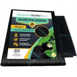 Agrotekstilė nuo piktžolių mulčiavimo 70g/m2 pakuotėje 3,2m x 10m