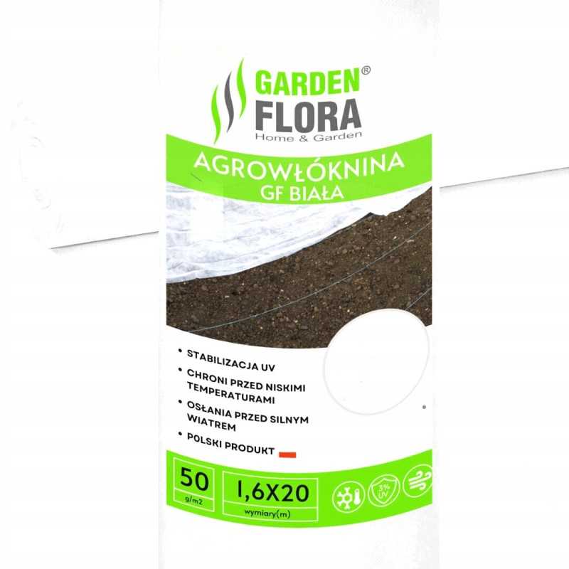 Balta agrotekstilė 1,60m x 20mb 50g/m2 uv