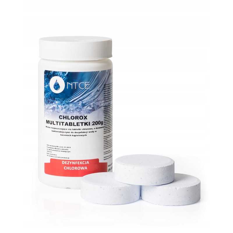 Chloro multi tabletės 200g, baseino chemikalai, 1kg
