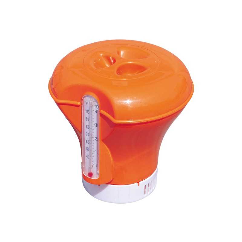 Chloro dozatorius tablečių termometras 58209 oranžinis