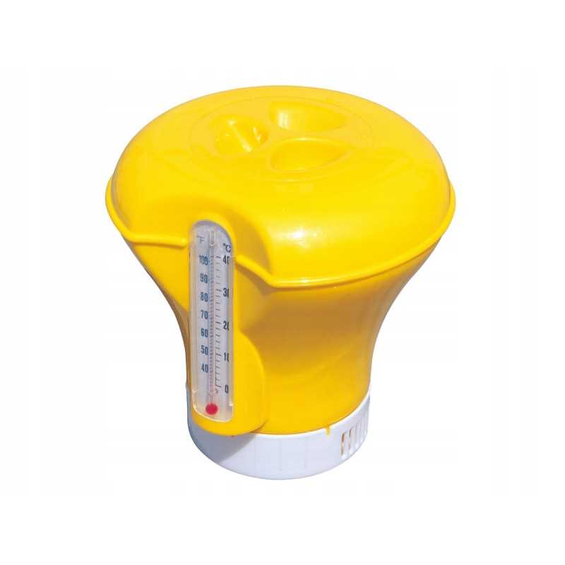Chloro tablečių dozatorius su termometru 58209 geltona