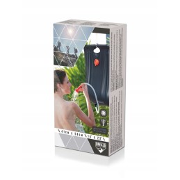 Solar shower in front of the pool camping 20l solar pro