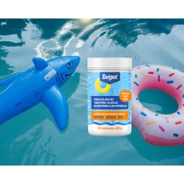 Cheminės tabletės baseinams, chloras, mėlynas vanduo, 1kg