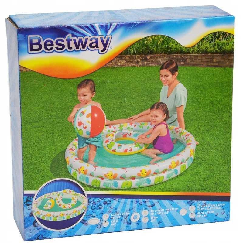 Bestway 51124 3in1 rinkinys baseino rato kamuoliukas vaikams