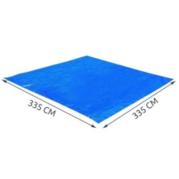 Universalus folijos brezentinis kilimėlis sodo baseinui 335 x 335 cm dm 112