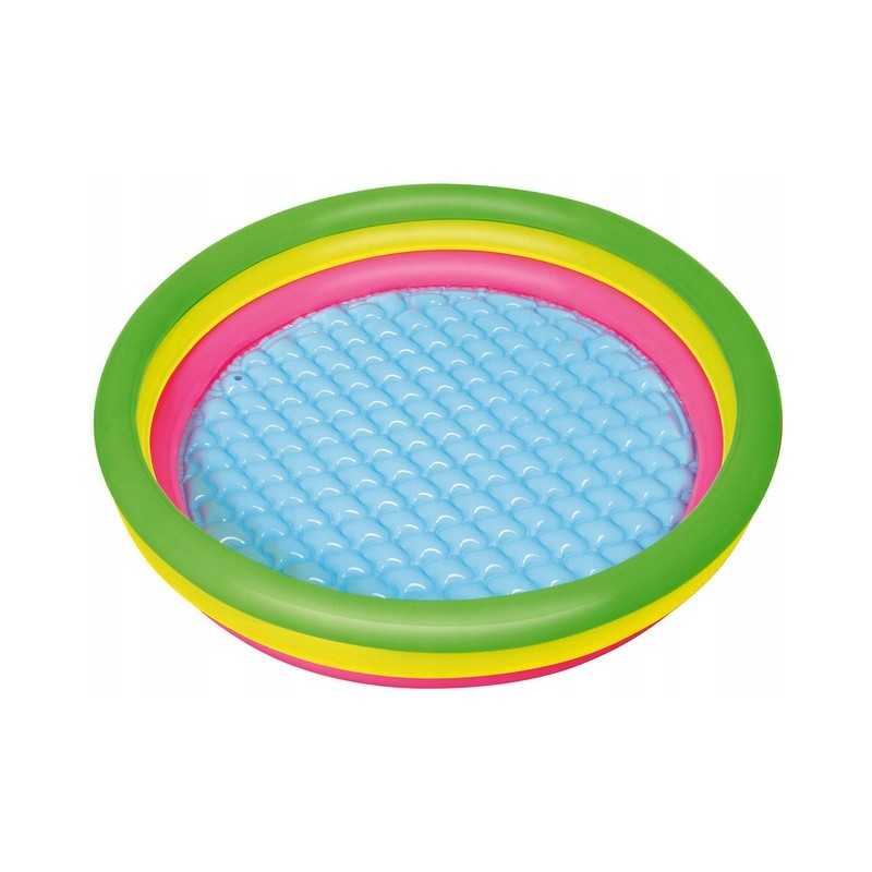 Sodo pripučiamas baseinas su minkštu dugnu patiems mažiausiems vaikams, 102x25cm