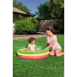 Sodo pripučiamas baseinas su minkštu dugnu patiems mažiausiems vaikams, 102x25cm
