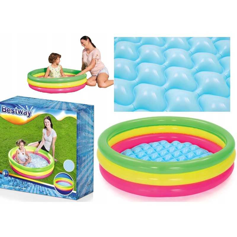 Pripučiamas irklavimo baseinas, minkštas dugnas, apvalus bestway