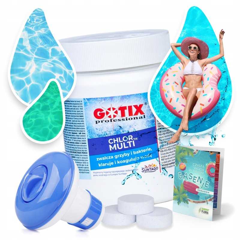 Chloras baseinams 400g chloritx multi tabletės multi 0 4kg baseino plūdė