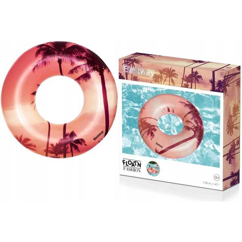 Bestway tropical sunset pripučiamas žiedas 119cm
