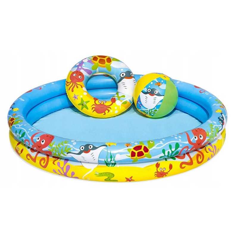 Bestway pripučiamas baseinas 122x20 kolko kamuolys b51124