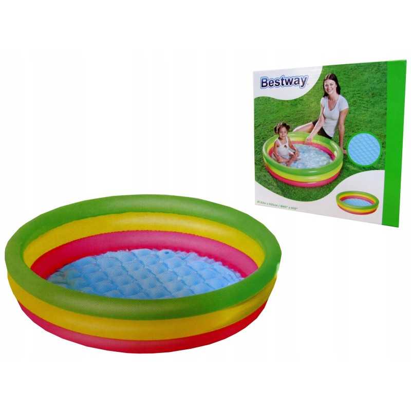 Vaivorykštinis pripučiamas baseinas, minkštas dugnas, bestway irklavimo baseinas