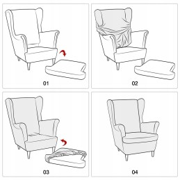 Itin kokybiško gamintojo užvalkalas IKEA foteliui ir kėdutei