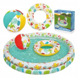 3in1 vaikų baseinas 122 x 20 cm kolko kamuolys bestway 51124