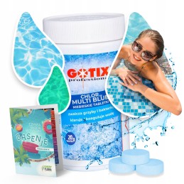 Chloro multi tabletės baseinams 20g, baseinų chemikalai chlortix multi blue 1kg